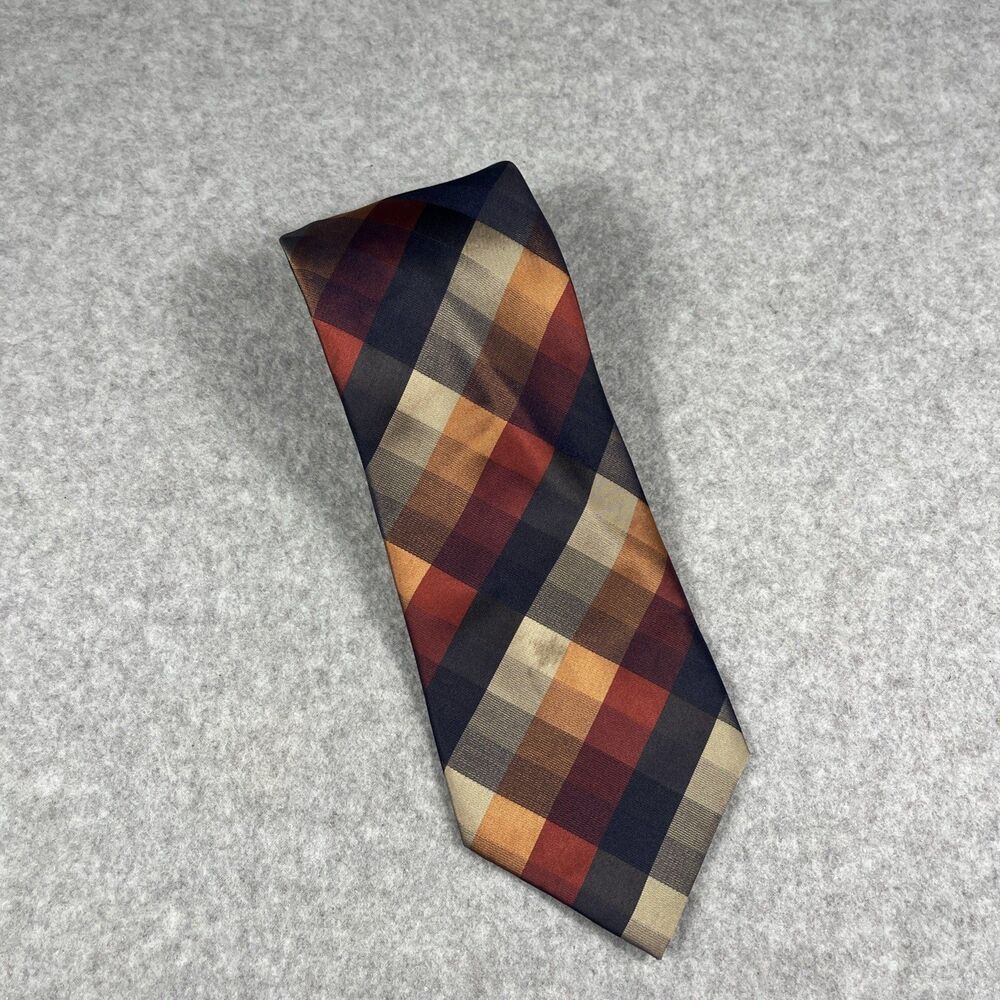 Croft & Barrow Red Plaid Tartan Necktie 100% Silk Holiday Men’s Gift Christmas